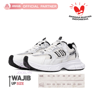 Arvus Gerda Sneakers Shoes - Sepatu Fashion wanita trendy gaya sporty platform tinggi kets santai minimalis White putih hitam cocok untuk sekolah kampus hangout jalan ringan empuk nyaman kualitas impor premium