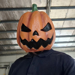 Mặt nạ bí ngô kinh dị cho bữa tiệc lễ hội Halloween COS Mũ đội đầu bằng latex biểu diễn hình quả bí ngô ánh trăng quỷ quái