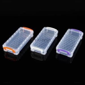 [COD] yixiayun 1PC Plastic Transparent Pencil Case Large Capacity Simple Double Buckle Box Sketch Art Box For School Stationery