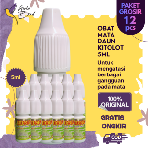 "12PCS DAUN KITOLOT OBAT MATA 5ML" OBAT MATA KATARAKOBAT SNOTIRITASIMATA BERAIR