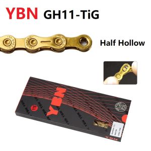 YBN Xích Xe Đạp 116L Tốc Độ GH10/GH11 Xích Xe Đạp Leo Núi Nửa Rỗng TiG Xích Xe Đạp Leo Núi Siêu Nhẹ 11 S/12S Với 2 Khóa Ma Thuật Tương Thích Với Hệ Thống Xe Lửa Truyền Động Tốc Độ SHIMANO/Campagnolo/SRAM 11