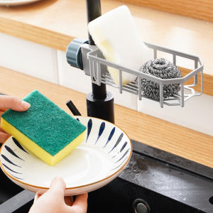 Faucet Storage Rack Kitchen Sink Sponge Cloth Drainage Holder Drain Basket Sink Drainer Shelf