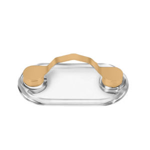 Magnet Klip Tempat Kacamata Portable Gantungan Kacamata Magnet Warna Emas / Perak