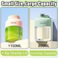 Pengisar Smoothie Muda ANDLOVE Portable Smoothie Blender 1100ML Fruit Juice Blender Portable Smoothie Blender Equipped with 18-blade 304stainless steel blade Juicer Portable Juicer Extractor Machine Juice Mixer Ice Crusher Machine果汁机水果机榨汁. 