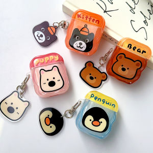 jelly cat Cute Bashful Penguin AirPods Case For AirPods 1 2 3 4 AirPods Pro Wireless Earbud Bluetooth Headphones Headset Earphone Anti-fall Cover Shell