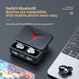 TWS M90 PRO HEADSET BLUETOOTH WIRELESS GAMING EARPHONE WITH POWERBANK