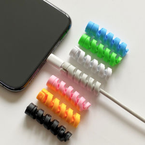 4PCS ตัวป้องกันสายเคเบิล ตัวป้องกันสายเคเบิลข้อมูล สําหรับสายชาร์จโทรศัพท์มือถือ / สายหูฟัง/ สายหูฟัง ปลอกป้องกัน