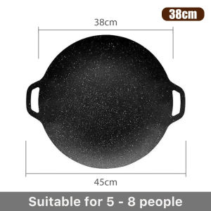 Non stick Pan 28/34/38 Grill Pan Korean BBQ Grill Pan Barbecue Outdoor Barbecue Pot Kitchen