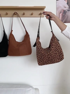 Dung tích lớn Leopard Satchel cho túi đeo vai nữ túi xách nách ví cho văn phòng cao đẳng và du lịch sử dụng