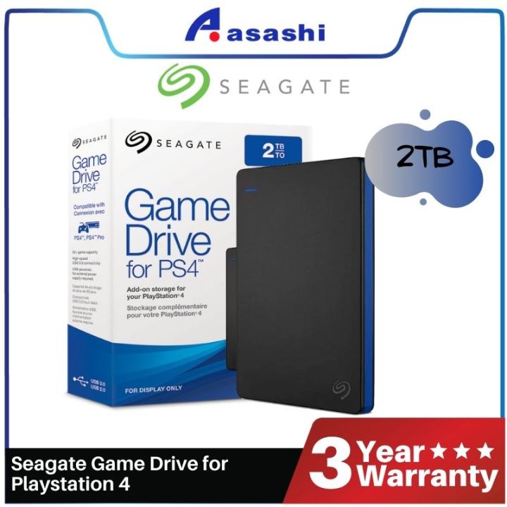 Ready Stock] Seagate Game Drive for Playstation 4 - 2TB 