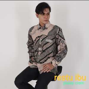 kemeja batik pria lengan panjnag motif pasay rambat asoka catur