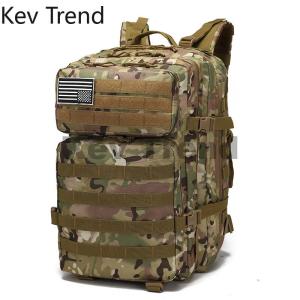 50L Waterproof Hiking Backpack for Outdoor Multipurpose Sport Bag Military Backpack Tactical Bagpack Climbing Bag Mountaineering Backpack Camouflage Daypack Camping Travel Bag Kev Trend