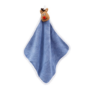 Cartoon Childrens Hand Towel Soft Absorbent Dry Handkerchief Kitchen Bathroom Baby Kids Wipes Wash Cloths Christmas Hanging Towels