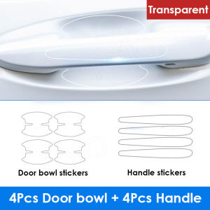 ฟิล์มกันรอย TPU อเนกประสงค์ฟิล์มกันรอยติดประตูรถยนต์แผ่นฟิล์มกันรอยกันกระแทกมือจับประตูรถยนต์ฟิล์มป้องกันรอยชามประตูใช้ได้กับ Honda ทุกรุ่นจำนวน8ชิ้น