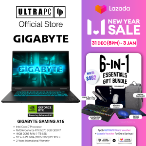 GIGABYTE GAMING A16 Laptop — RTX 5070 - 16" FHD+ 165Hz - Intel i7-13620H - 16GB RAM - 1TB SSD