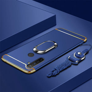 LANLIN For OPPO Realme 5 Pro Phone Case Ultra Thin Matte Hard PC Holder Casing For Realme 5 Pro Case With Free Ring Stand Holder & String
