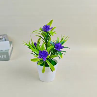 Sampai7an / PBP15 Pot Bunga Hias Plastik Tanaman Palsu Bonsai Dekorasi Rumah Lotus Flower Artificial Import Murah Terlaris Jakarta / COD