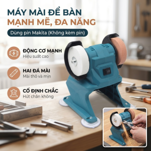 【FREESHIP】Máy mài 2 đá mini pin Amaxtools AMHD70-SM Máy mài dao mini đa năng 150W đá 70mm chân pin phổ thông