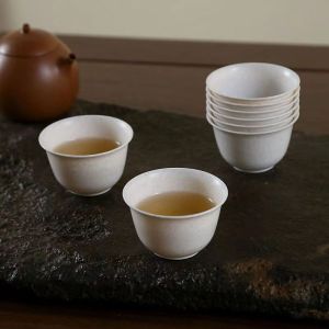 60ML Heat-resistant Disposable Kung Fu Teacup With Storage Cup Holder Rice Husk Tea Cup Tea Reception Teacup