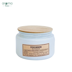 Nến thơm phòng ngủ Aroma hương quả mọng hồng chín quả mọng cam Hũ thủy tinh nắp gỗ 2 tim cotton Đức sáp đậu nành nặng 900Gr 60 giờ
