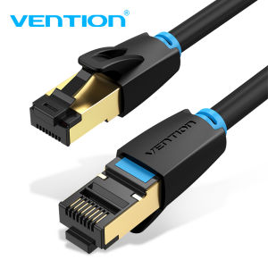 Vention Cat8 Ethernet Flat Cable SSTP 40Gbps Super Speed RJ45 Network Internet Cable Gold Plated 1m/3m/5m/8m Connector for PC Router Modem CAT 8 Lan Cable