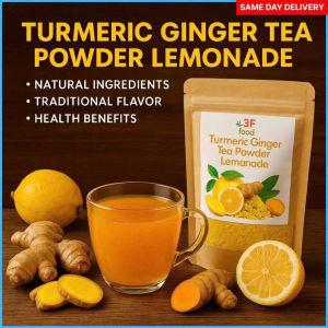 [BEST PRICE] Turmeric Ginger Tea Powder - Lemonade - Healthy Organic | Antioxidant| Good for Heart| Brain Health