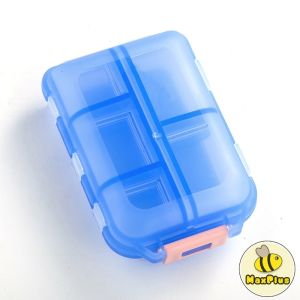 MaxPlus Portable 10-compartments Medicine Box Travel Box Storage Case