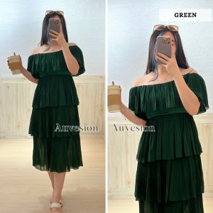 4086 Lucie Plisket Dress Pesta Elegan