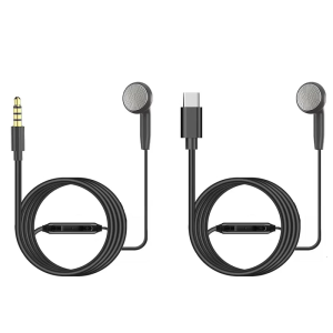 3.5mm/Type C Headsets Earpiece In Ear Single Earbud 3.5mm/Type C Earphone Extension Line for Phone MP3 Player Computer Notebook