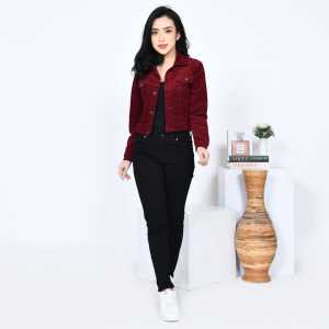 jaket Crop corduroy - Jacket wanita model crop pendek bahan korduroi import