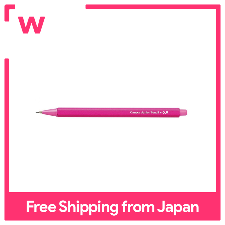Kokuyo Campus Junior Matita Portamine 0.9mm - Corpo Rosa, Con Mine 2B - Ideale Per Compiti E Test - 4