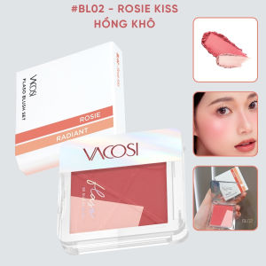 Phấn Má Hồng Và Bắt Sáng 2 IN 1 Vacosi Flaso Blush Set VP12 (8.3g) Lên Màu Chuẩn Giữ Màu Lâu