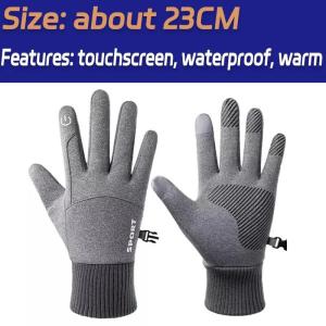 Antifreeze Warm Gloves Winter Anti Cold Antiwear Thermal Glove Outdoor Ice Skating Cycling Double Layer Liner Touchscreen Gloves