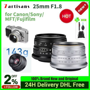 7artisans 7 artisans 25mm F1.8 Wide Angle Large Aperture Manual Prime Lens for Sony E Fujifilm FX for Canon EOS-M Olympus Panasonic Micro 4/3 Mount