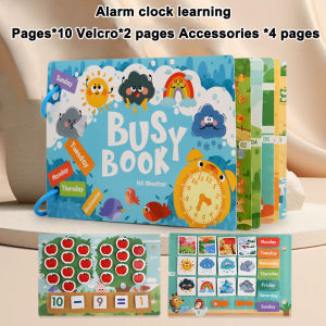 Warm Cabin.my Kids magnetic busy book early education toy hard cardboard tahan lama letter recognition math fraction learning 3 years above
