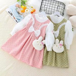[ Bonus Tas ] - Lim Noon Dress Anak Perempuan Korea Style Dres Anak Perempuan Import Variant Pink Sage - KiosBalitaFawa