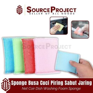Spons Sponge Busa Cuci Piring Sabut Jaring Alat Dishwashing Dapur Masak Busa Serbaguna | Source Project