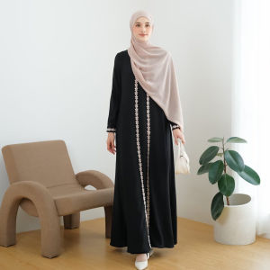 Outfit - Gamis Abaya turkey elegan renda Putih Terbaru 2025 atasan renda mewah ukuran jumbo termurah outfitgamis