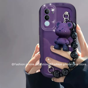 Phone Case VIVO V29 5G Fashion Hot Selling Casing with Doll Bracelet Lens Protection Solid Color Transparent Soft Cover VIVOV29 2023