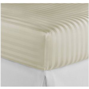 HOTEL QUALITY SATIN STRIPE 3N1 FULLY GARTERIZED BEDSHEET WITH TWO PILLOW CASE - CANADIAN COTTON