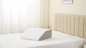 Memory Foam Wedge Pillow for Leg Elevation Improves Circulation & Reduces Swelling Post-Surgery Foot Knee Support for Sleep