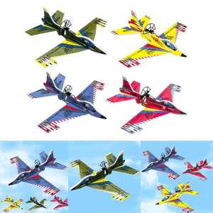 11’’ Foam DIY Kits for Boys Hand Throw Glider Toy Easy Flying LED Glider Teens Summer Gift Family Activity Toy