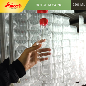 Empty Bottle PET Bottle Transparent Glass-look like High Quality Food-Grade 390ml 1 carton 24 unit