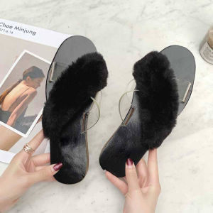 Psion ขายดี รองเท้าผู้หญิง รองเท้าแตะแฟชั่นดีไซน์ล้ำทันสมัยรองเท้าแตะธรรมดาที่ไม่ธรรมดาเพราะลูกเล่นขนนุ่มๆสไตล์เกาหลีเกาใจ ใส่สีไหนก็ปังเลือกใส่กับชุดไหนก็สวยห้ามพลาดกันเลย