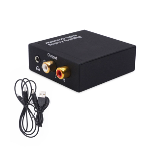 Audios Converters 24bit/192kHz Digital to Analog Audios Converters with Optical Coaxial 3.5mm Input for Home Theater