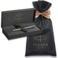 Parker ballpoint pen sonnet stainless steel CT medium size, oil-based, brand logo wrapping bag, gift boxed gift, luxury, official 1950871 V3. 