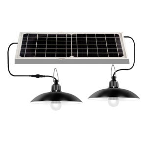 Solar Light One Double Head Solar Pendant Light Outdoor Indoor Solar Lamp With Line Warm White White Hanging Lighting For Camping Garden Yard