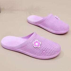 ฤดูร้อนใหม่ปิดหัว Flop แบนแบนหัว รองเท้าส้นเตี้ย ด้านล่างนุ่ม รองเท้าแตะห้องน้ำ