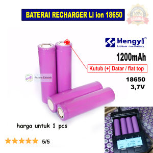 Baterai Recharger 18650 BARU gress  real 1200mAh Hongli