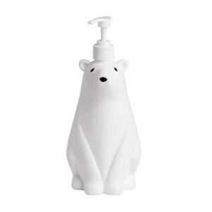 BAIXL Sub Bottle Bear Press Pumps Container Cute Shower Gel Lotion Dispensing Bottle Beauty Refillable Polar Bear Soap Dispenser Bath